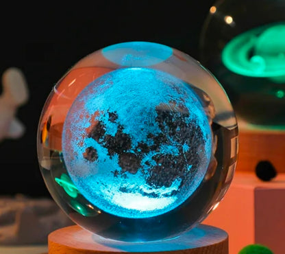 3d art crystal ball night lamp